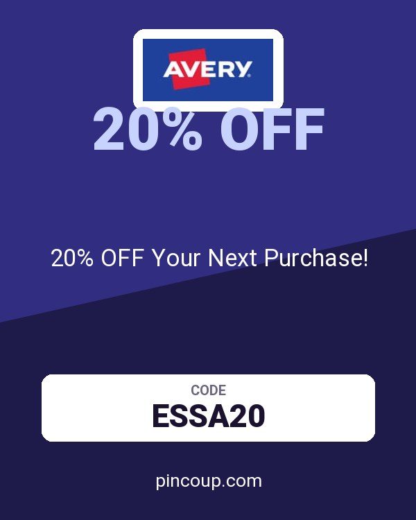 Avery coupon: 20% OFF Your Next Purchase!