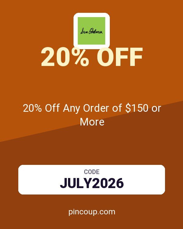 Sam Edelman coupon: 20% Off Any Order of $150 or More