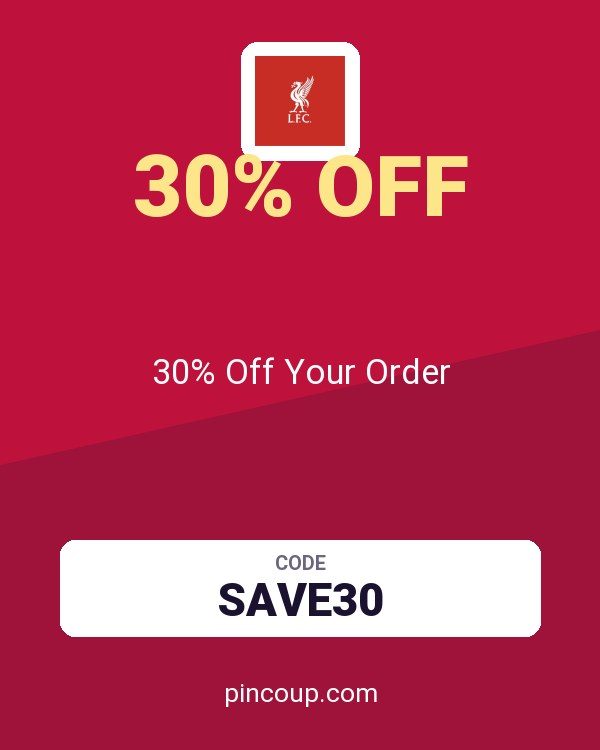 Liverpool FC coupon: 30% Off Your Order