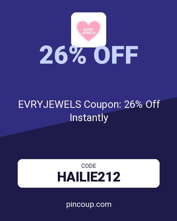EVRYJEWELS Coupon: 26% Off Instantly