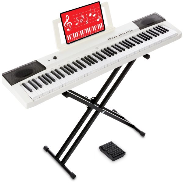88-Key Digital Piano Set w/ Semi-Weighted Keys, Stand, Sustain Pedal at Best Choice Products