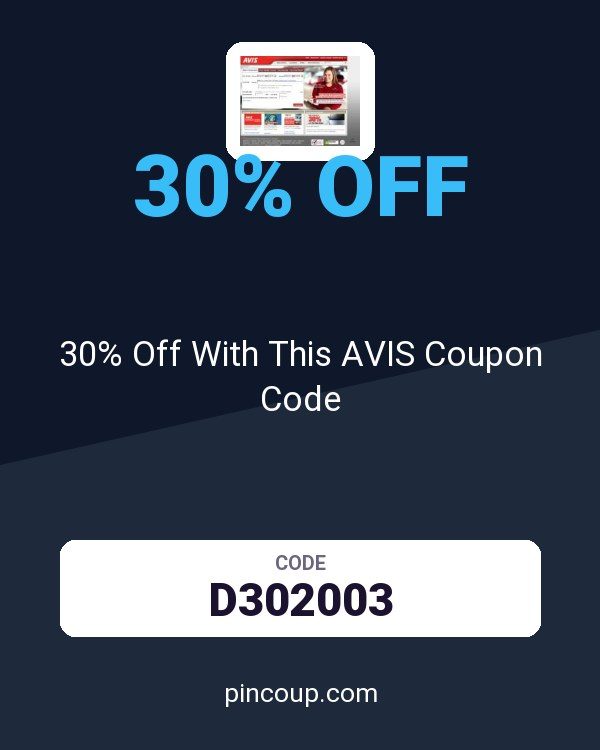 Avis Car Rental: 30% Off With This AVIS Coupon Code