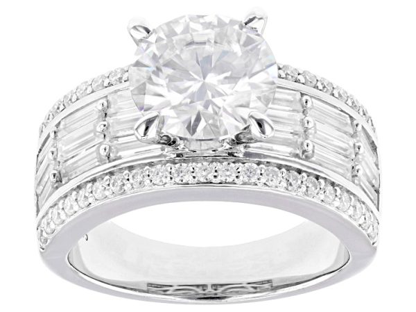 Pre-Owned Moissanite Platineve Engagement Rings 4.52ctw DEW at JTV Jewelry