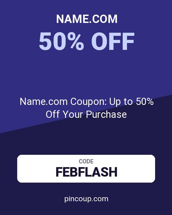 Name.com Coupon: Up to 50% Off Your Purchase