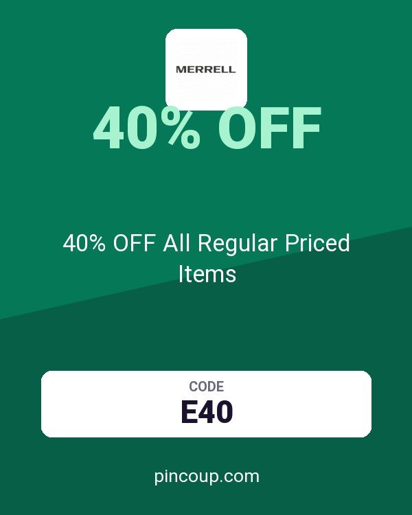 Merrell coupon: 40% OFF All Regular Priced Items