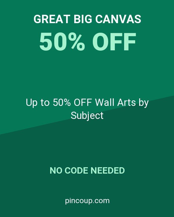 Great Big Canvas coupon: Up to 50% OFF Wall Arts by Subject