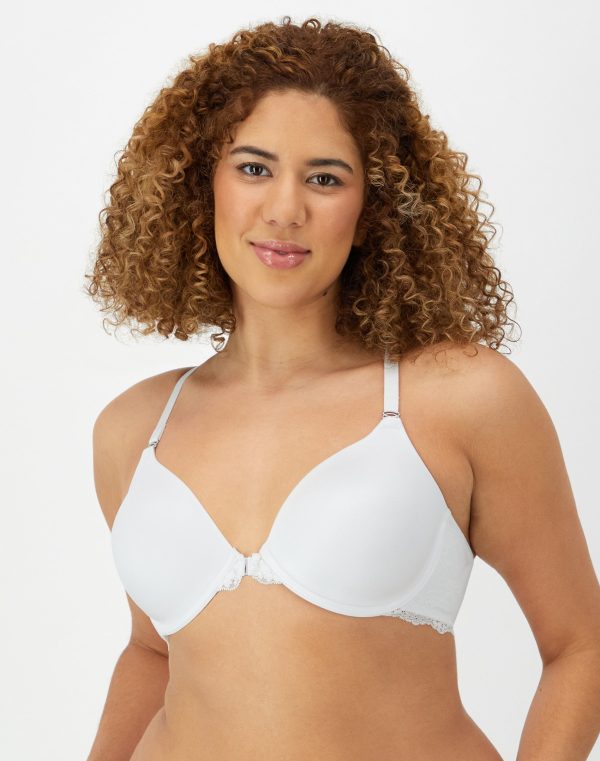 Maidenform One Fab Fit Everyday Full Coverage Racerback Bra White 36C Women's