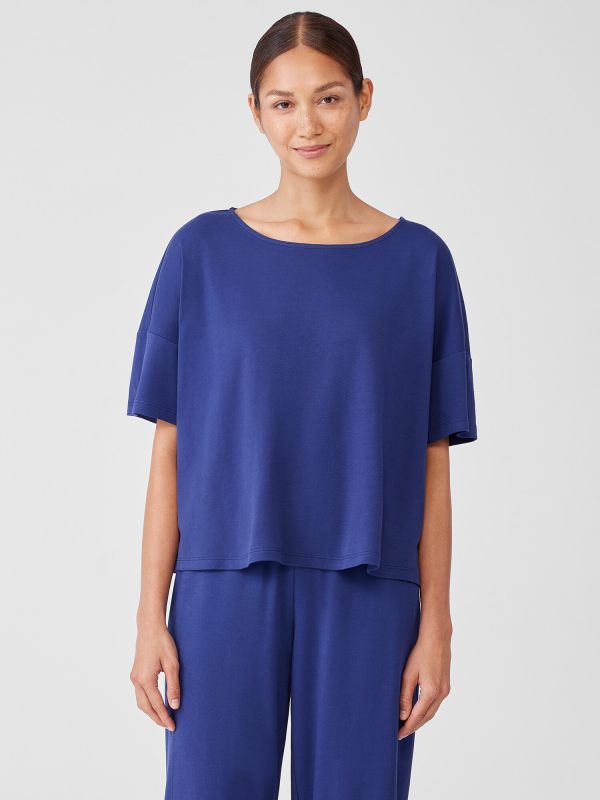 Organic Cotton Interlock Sleep Tee at EILEEN FISHER