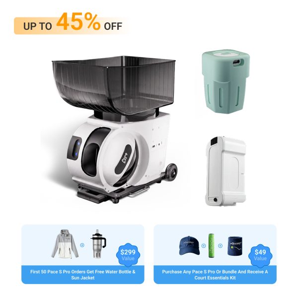 Pace S Pro - Pace S Pro + Spare Battery (Ship to the US & EU only) + T Serve S at PONGBOT Sports