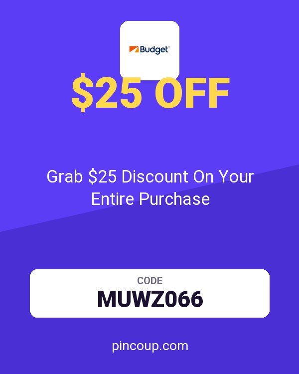 Budget Car Rental coupon: Grab $25 Discount On Your Entire Purchase