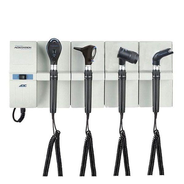 ADC Adstation 5610-56 3.5V Wall Otoscope/Ophthalmoscope/Throat Illuminator/Dermascope Diagnostic Set at MFI Medical