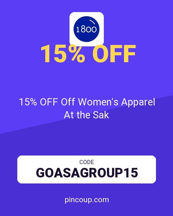 1-800 CONTACTS coupon: 15% OFF Off Women's Apparel At the Sak