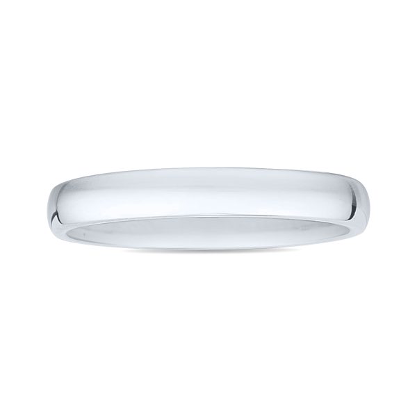 Platinum 3mm Domed Comfort Fit Wedding Band at Szul.com