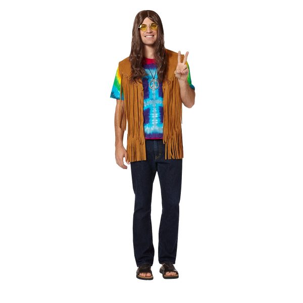 Fringed Suede Hippie Vest, Brown, Small/Medium - Spirit Halloween at SpiritHalloween.com