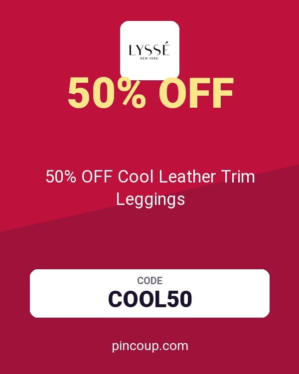Lysse coupon: 50% OFF Cool Leather Trim Leggings