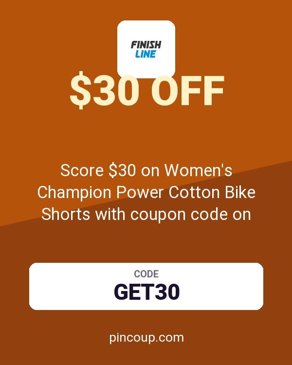 Finish Line: Score $30 on Women's Champion Power Cotton Bike Shorts with coupon code on $300+ orders