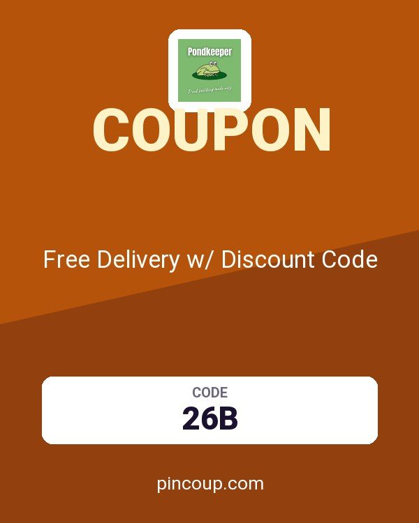 Pondkeeper coupon: Free Delivery w/ Discount Code