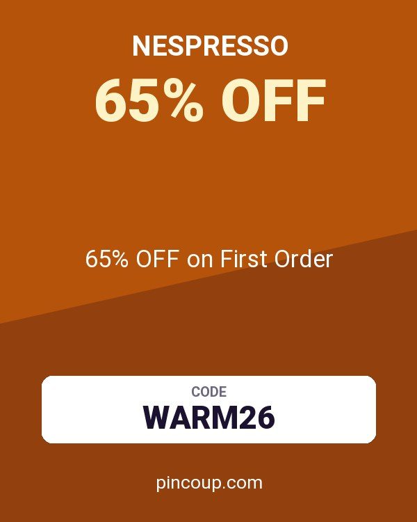 Nespresso coupon: 65% OFF on First Order
