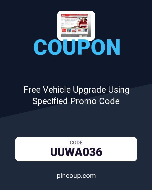 Avis Car Rental coupon: Free Vehicle Upgrade Using Specified Promo Code