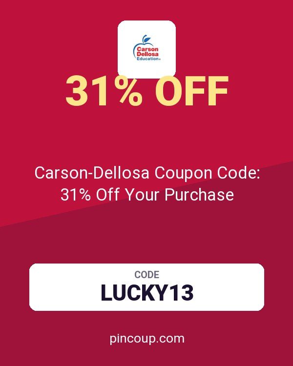 Carson-Dellosa Coupon Code: 31% Off Your Purchase