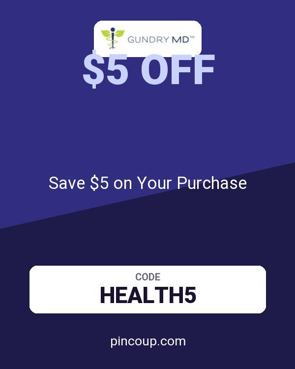 Gundry MD coupon: Save $5 on Your Purchase