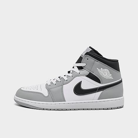 Jordan Men's Air Retro 1 Mid Casual Shoes in Light Smoke Grey/White/Anthracite Size: 11.5 at JD Sports