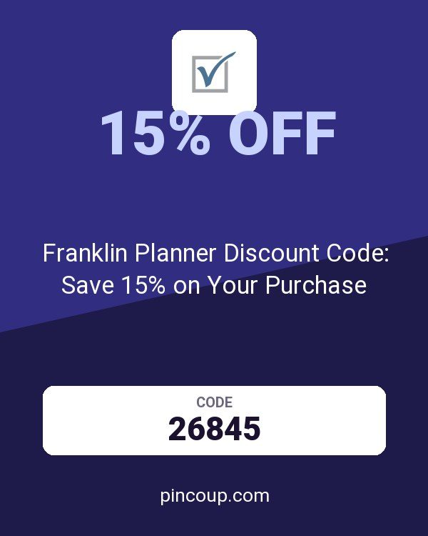 Franklin Planner Discount Code: Save 15% on Your Purchase