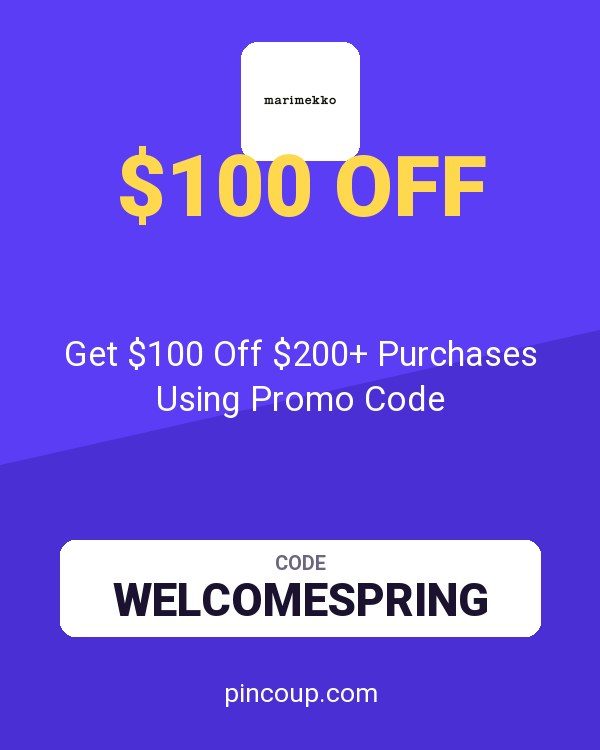 marimekko coupon: Get $100 Off $200+ Purchases Using Promo Code