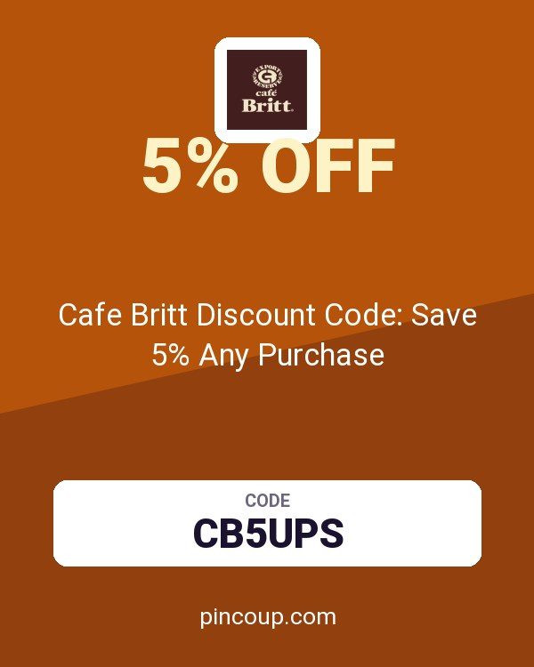 Cafe Britt Discount Code: Save 5% Any Purchase