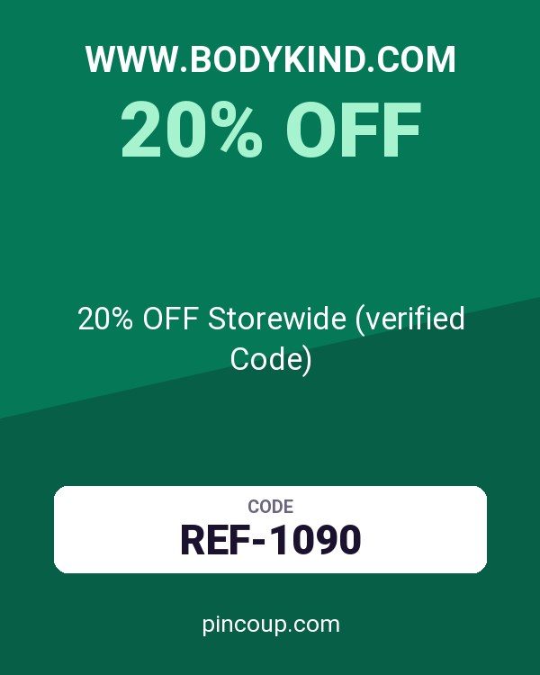 www.bodykind.com coupon: 20% OFF Storewide (verified Code)