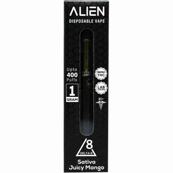 Alien Juicy Mango 1g Delta 8 Disposable at D8 Super Store