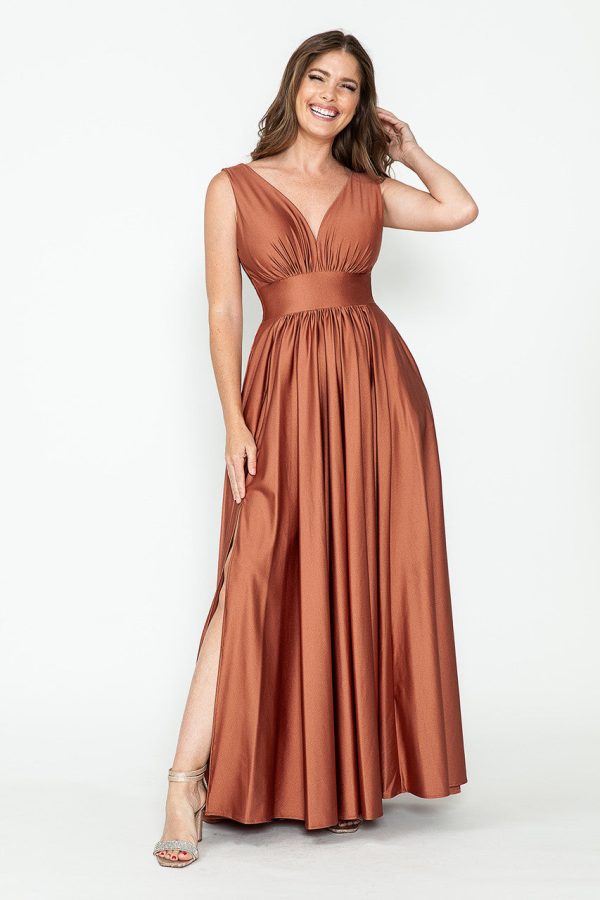 Simple Empire Waist Long Formal Dress at Shop Simon