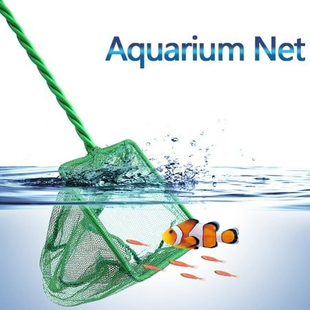 Danhjin Fish Net 12inch Aquarium Net Fish Tank Net Fine Mesh Fish Catch Net with Plastic Handle Turtle Tank Accessories Summer at Walmart.com
