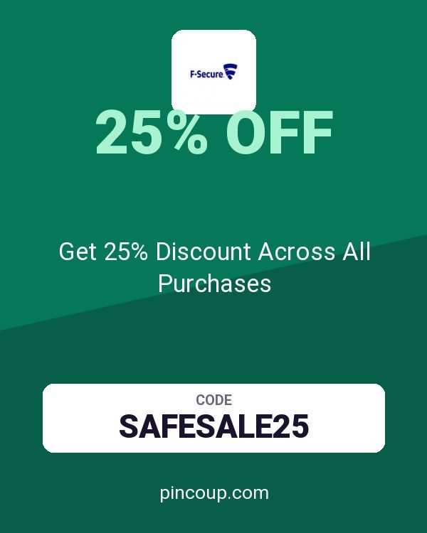 F-Secure | Internet Security & VPN coupon: Get 25% Discount Across All Purchases