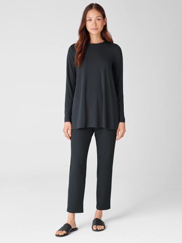 Washable Stretch Crepe Slim Pant at EILEEN FISHER