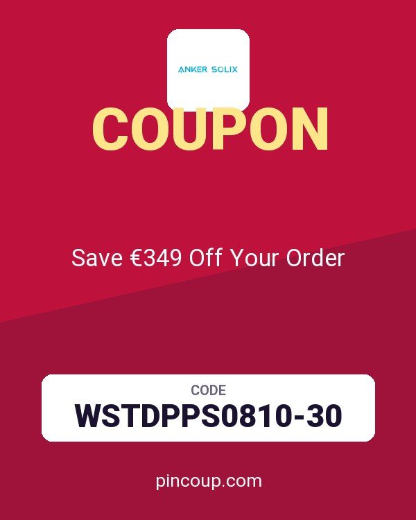 Anker SOLIX coupon: Save €349 Off Your Order
