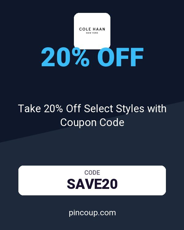 Cole Haan: Take 20% Off Select Styles with Coupon Code