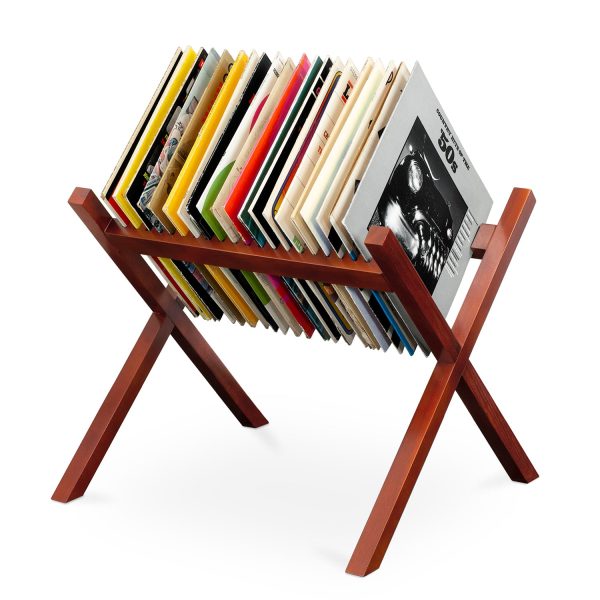 Wooden Record Stand at Victrola