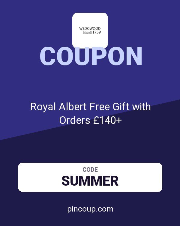 Wedgwood CA coupon: Royal Albert Free Gift with Orders £140+