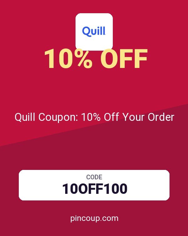 Quill Coupon: 10% Off Your Order