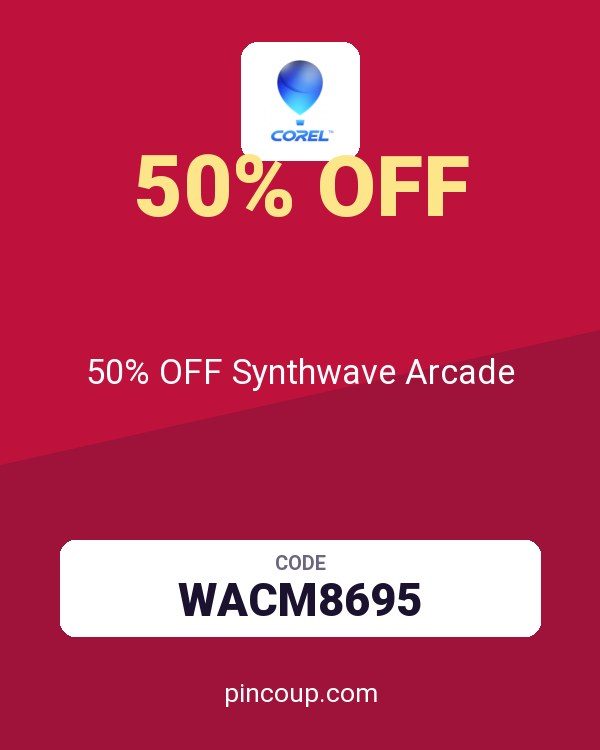 Corel, Roxio & Pinnacle | Multimedia Software coupon: 50% OFF Synthwave Arcade