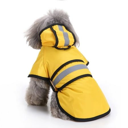Cute Dog Raincoat Pet Raincoat Reflective Hooded Hook&Loop Small Medium And Large Dog Raincoat at Walmart.com