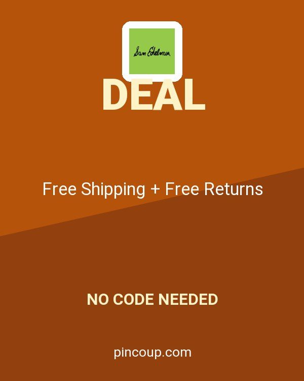 Sam Edelman coupon: Free Shipping + Free Returns