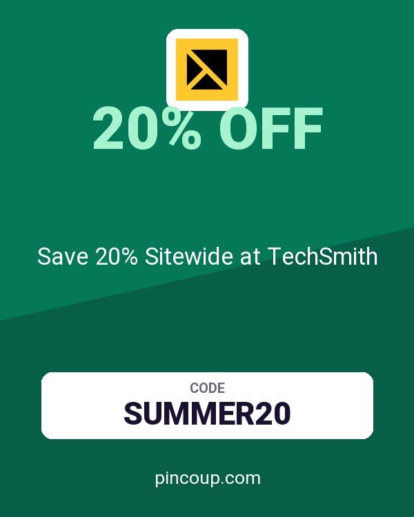 Save 20% Sitewide at TechSmith