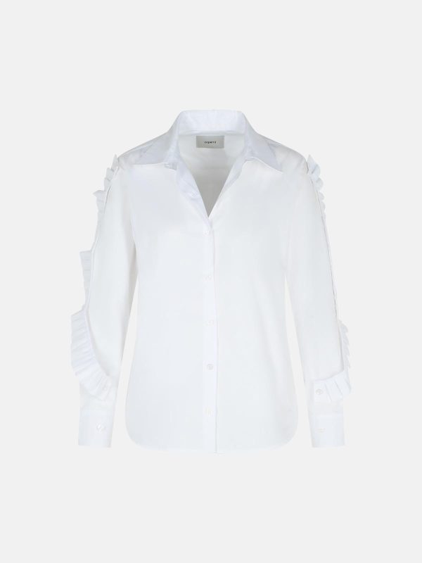 COPERNI 'Ruffle' White Cotton Shirt at VALICO
