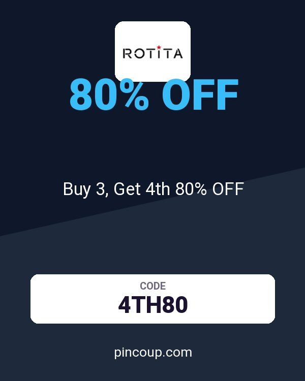Rotita coupon: Buy 3, Get 4th 80% OFF