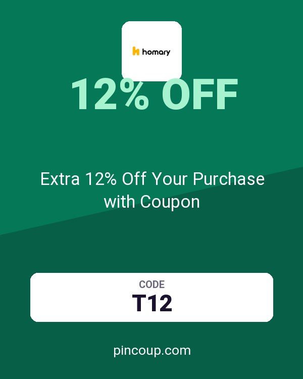 Homary International Limited: Extra 12% Off Your Purchase with Coupon