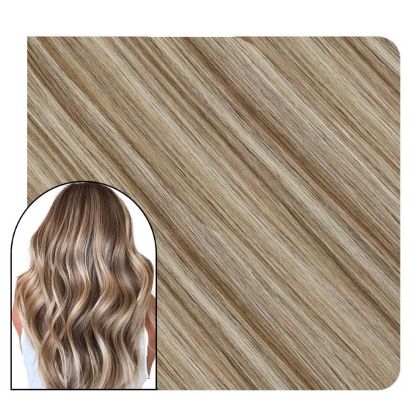 Micro Loop Hair Extensions Fusion Brown with Blonde Color #8/613 - 14inch / 100gram at Ugeat Hair Official