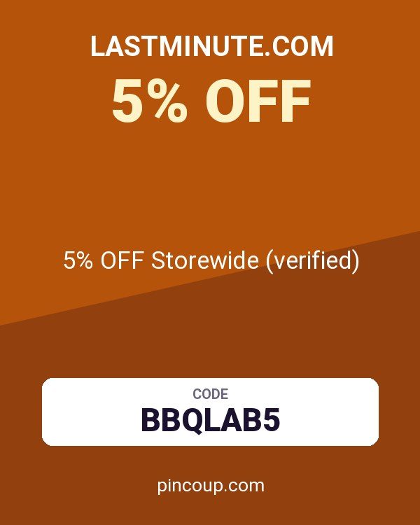 lastminute.com coupon: 5% OFF Storewide (verified)