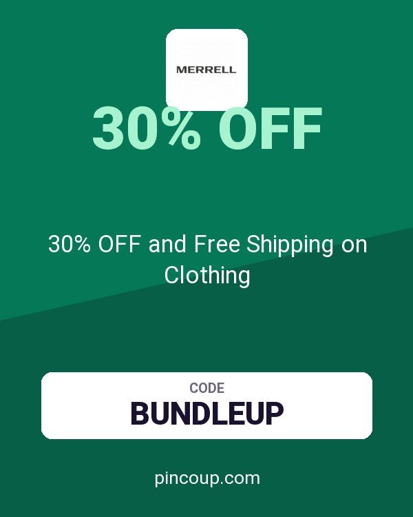 Merrell coupon: 30% OFF and Free Shipping on Clothing